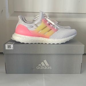 White adidas ultra boosts